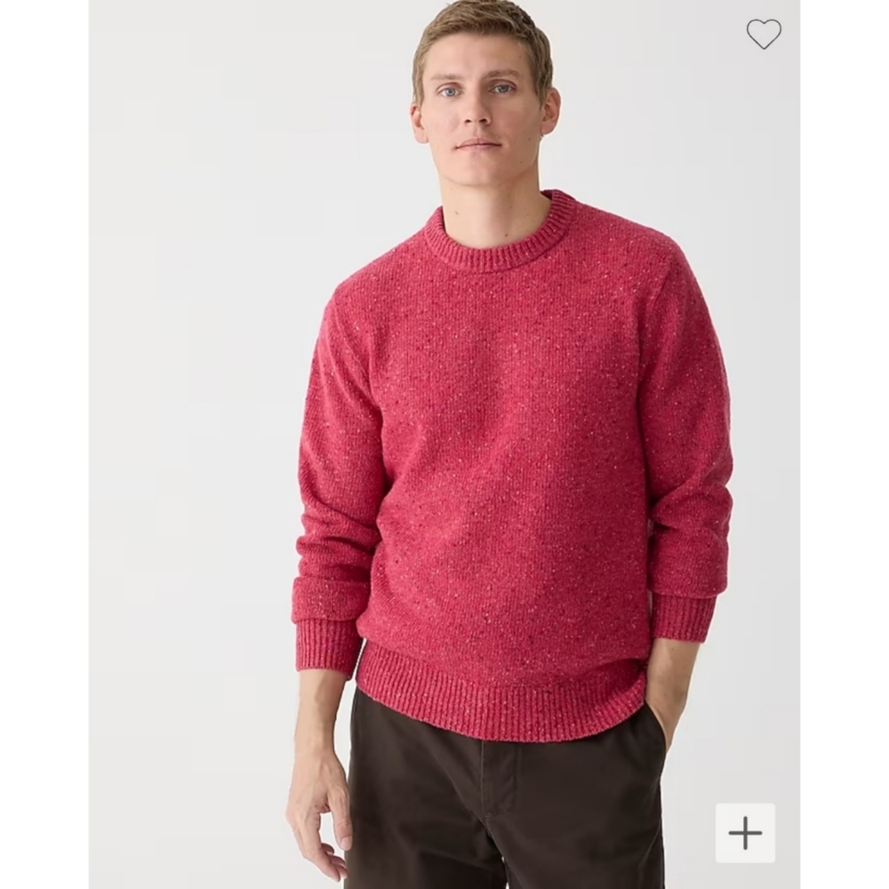 NWT J. Crew Irish Donegal 100% Wool Fisherman Sweater Barbiecore Fair-Trade - Picture 6 of 7